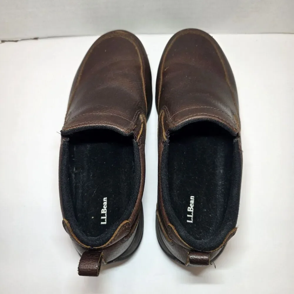 L.L. Bean Comfort Moc II Slip On Men’s 7.5M Brown Leather Shoes 257064